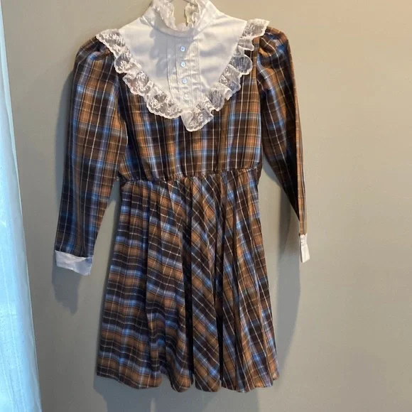 Dresses | Vintage 198s Cowgirl Dress Size 12 Brown And Blue Colors |  Poshmark